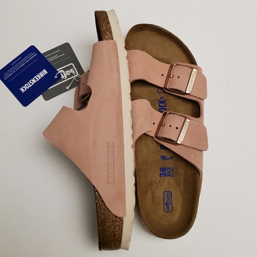 Birkenstock Arizona Light Rose Suede Sandal - Picture 4 of 7